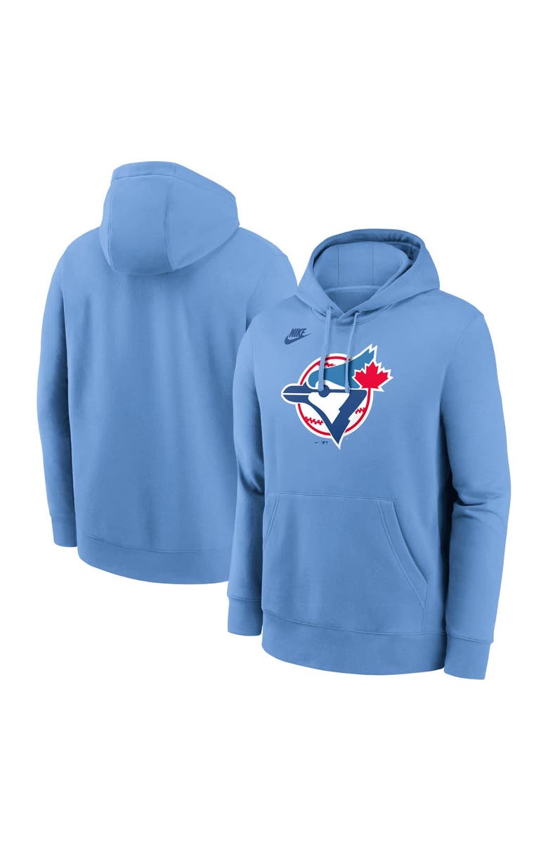 Nike Men's Nike Powder Blue Toronto Blue Jays Cooperstown Collection Logo Club Pullover Hoodie, Alternate, color, Powder Blue