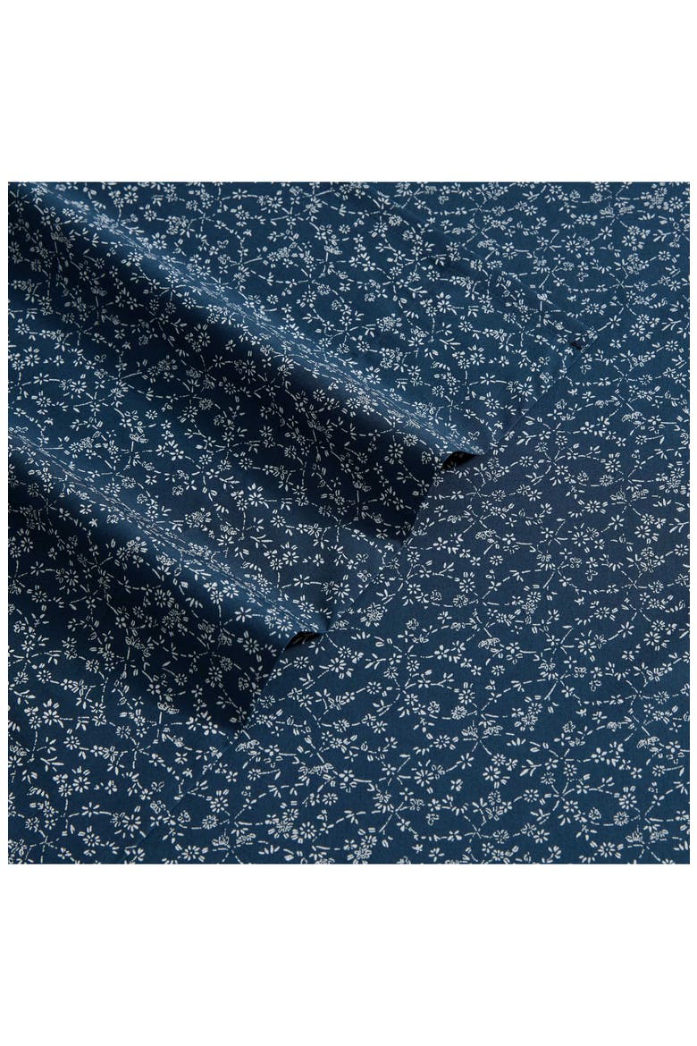 Cotton Percale Sheet Set, Alternate, color, DARK BLUE