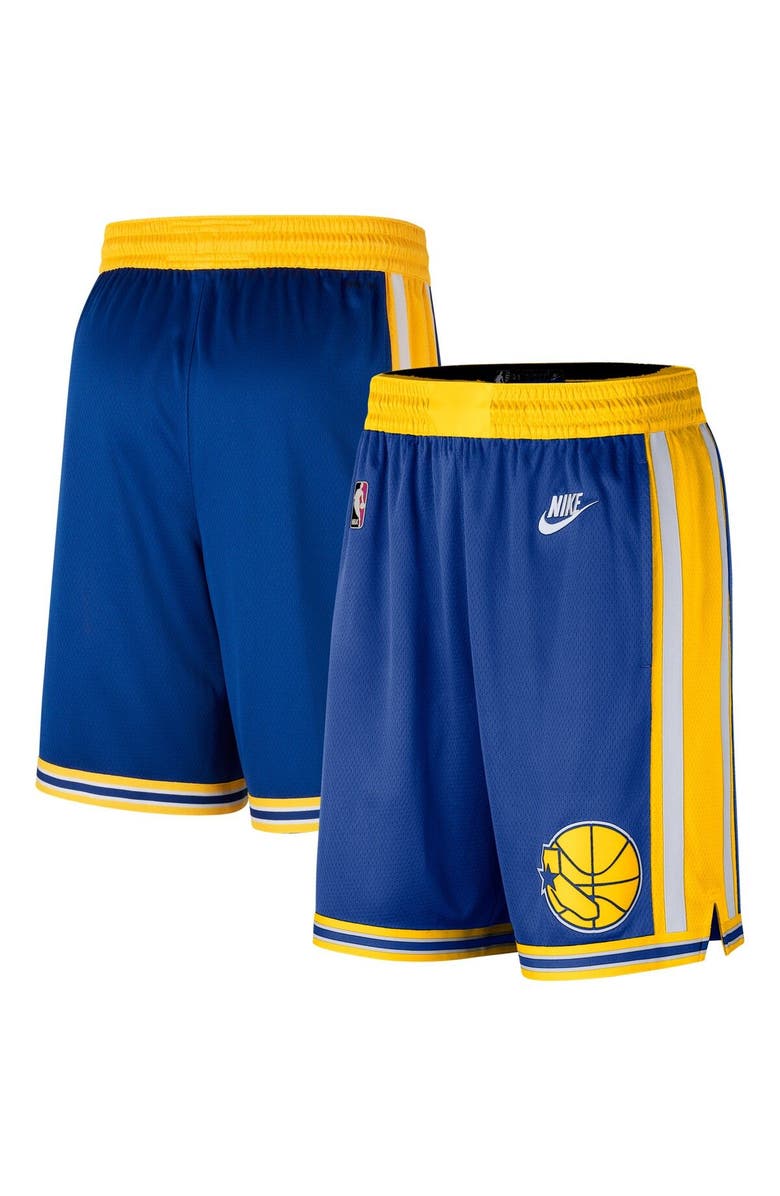 Nike Men's Nike Royal Golden State Warriors 2022/23 Classic Edition Swingman Performance Shorts, Main, color, 