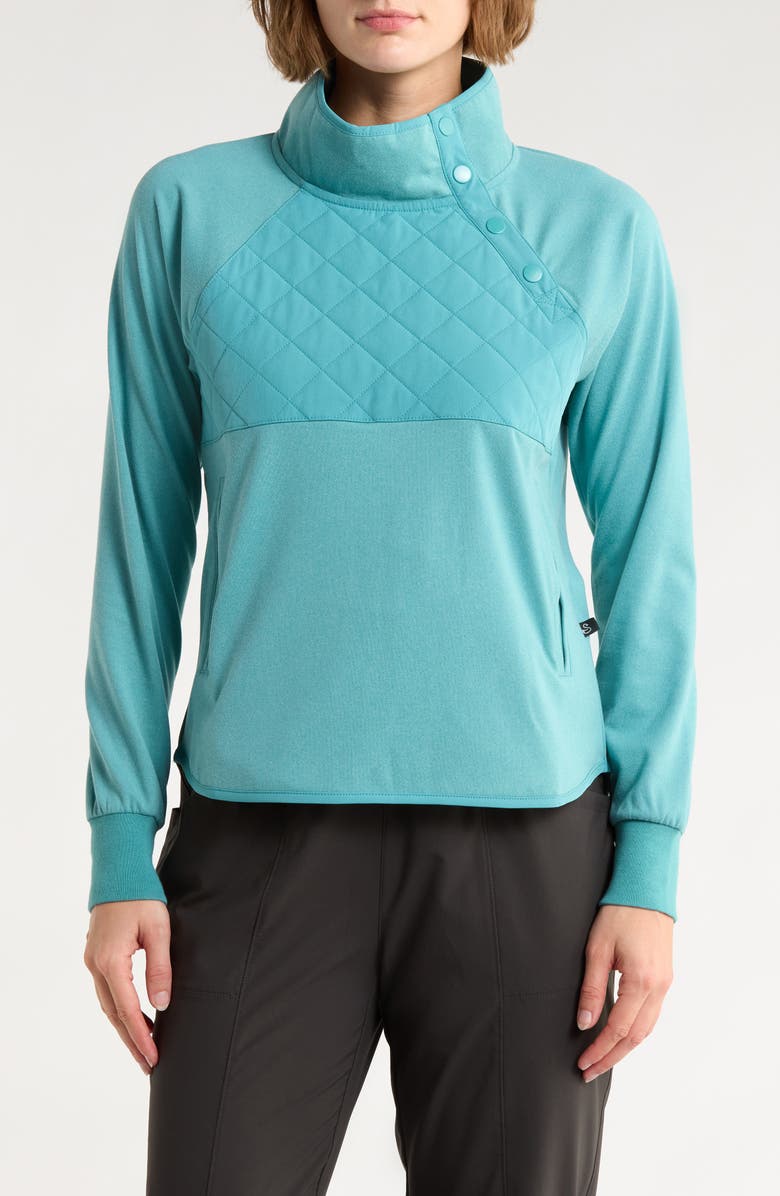Swannies Ellis Colorblock Pullover, Main, color, Pacific