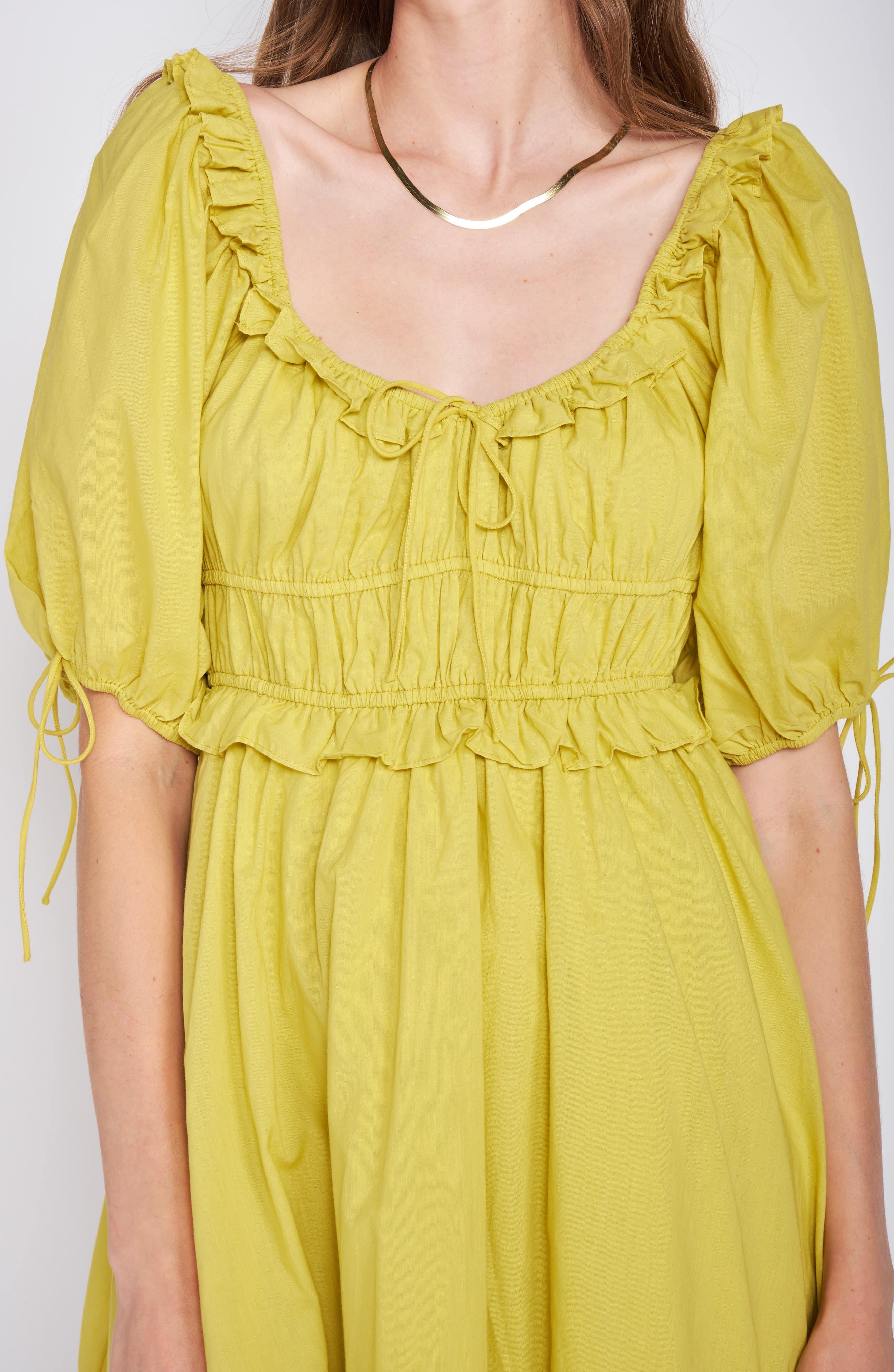 En Saison Puff Sleeve Cotton Minidress (Women) | Nordstromrack