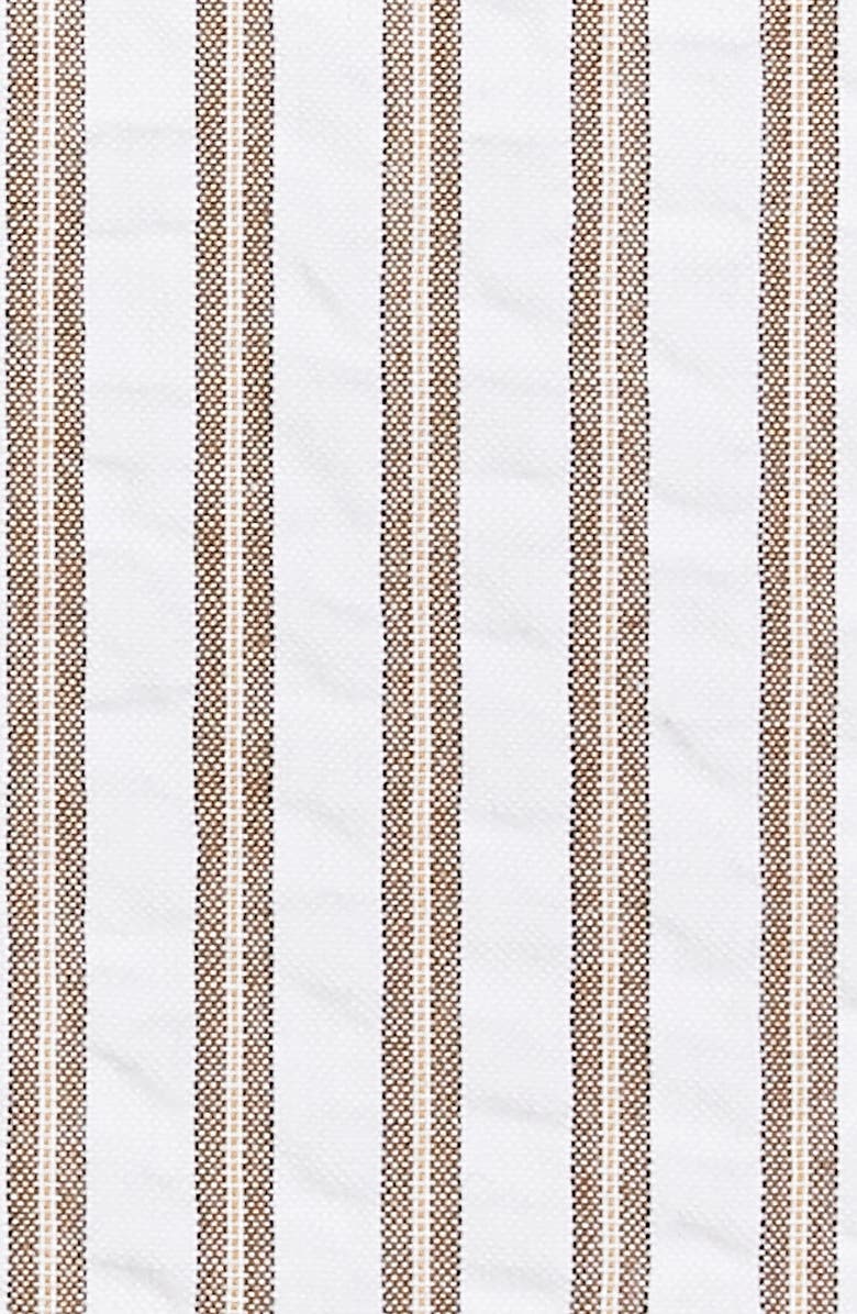 Matouk Matteo Stripe Robe, Alternate, color, Bark