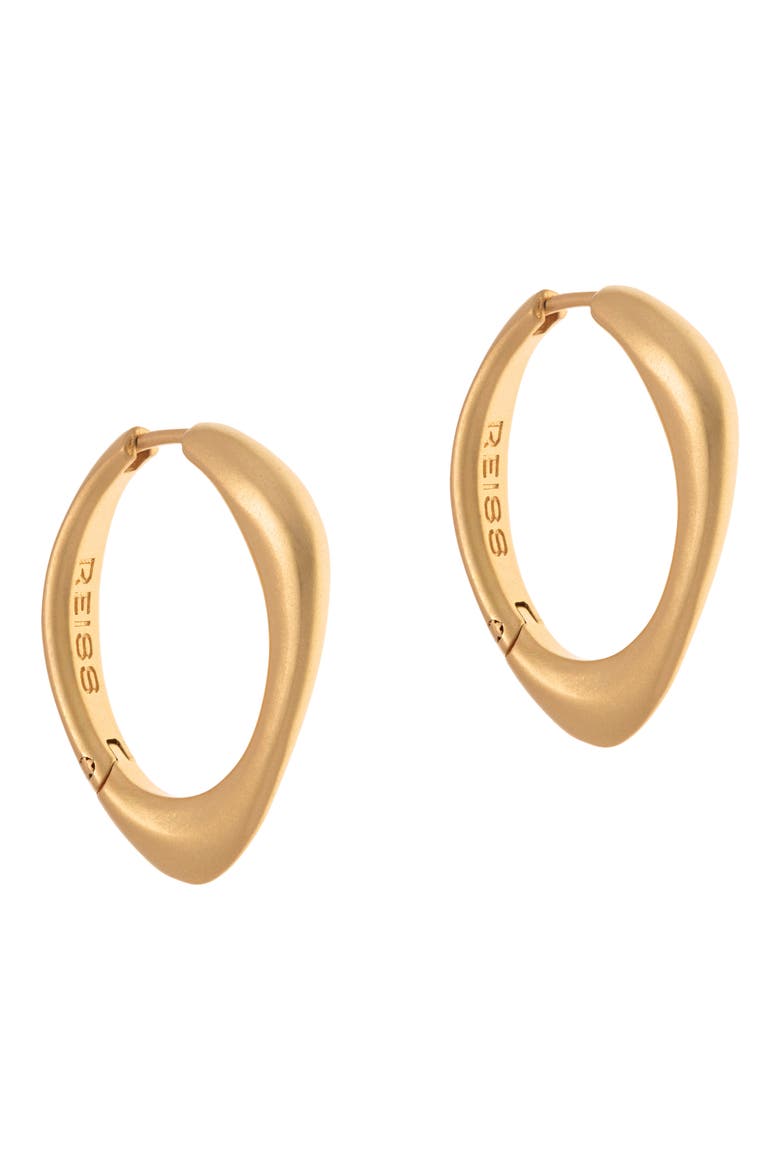 Sofia Smooth Curve Hoop Earrings, Main, color, GOLD TONE