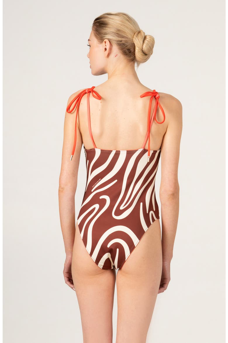 Sunset Safari Reversible One Piece Swimsuit, Alternate, color, Red