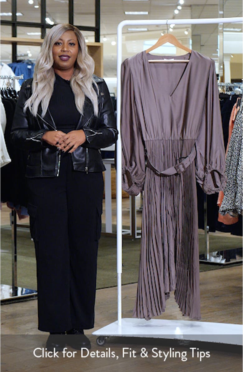 Amara Accordion Pleat Sateen Dress, sales video thumbnail