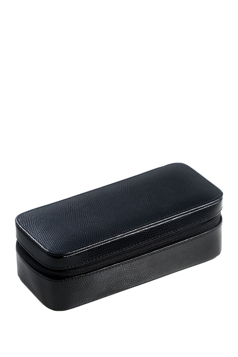 Black Lizard Leather Watch Case, Alternate, color, no color