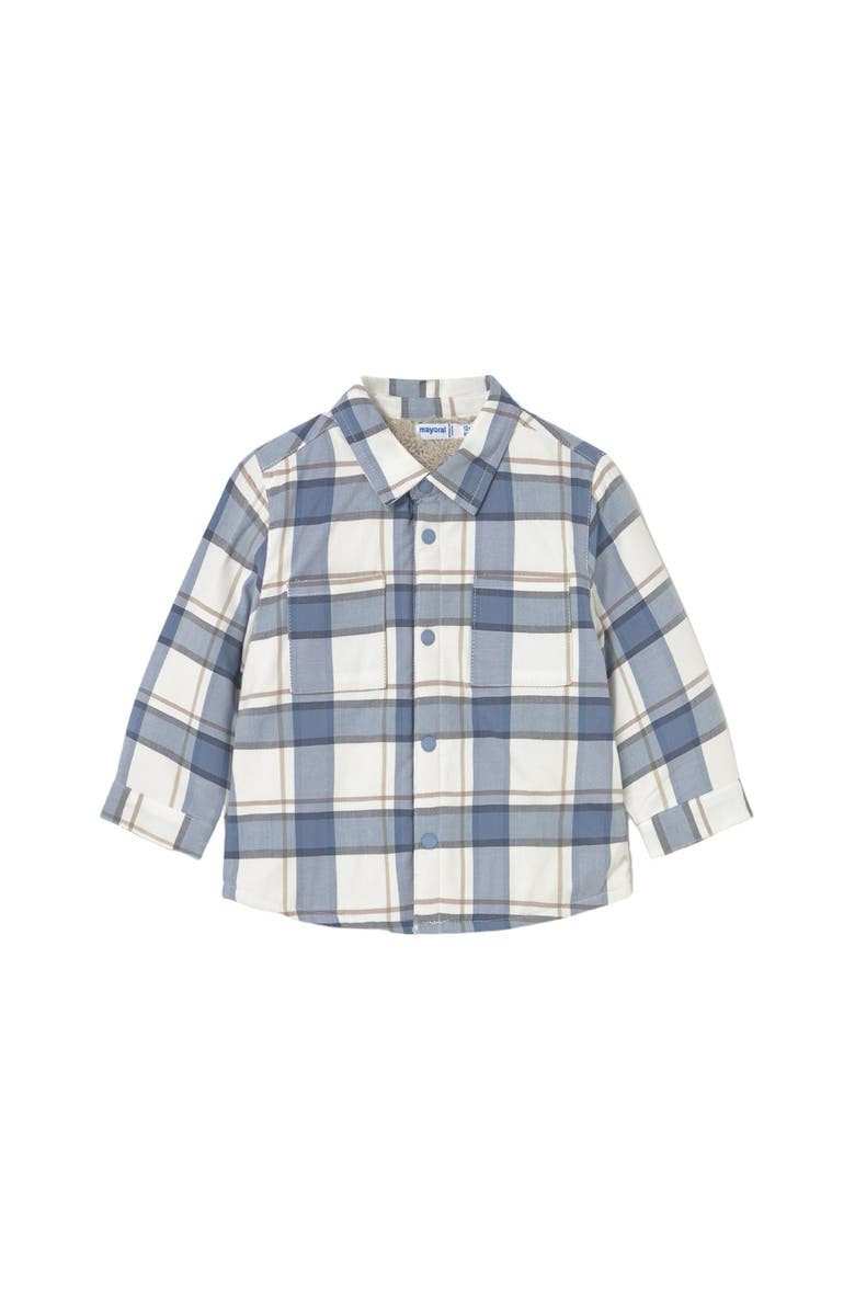 Mayoral Plaid Overshirt, Main, color, Blue