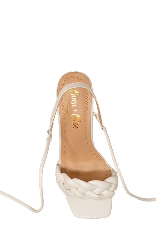 Chase & Chloe Chase And Chloe Ankle Tie Braided Sandal