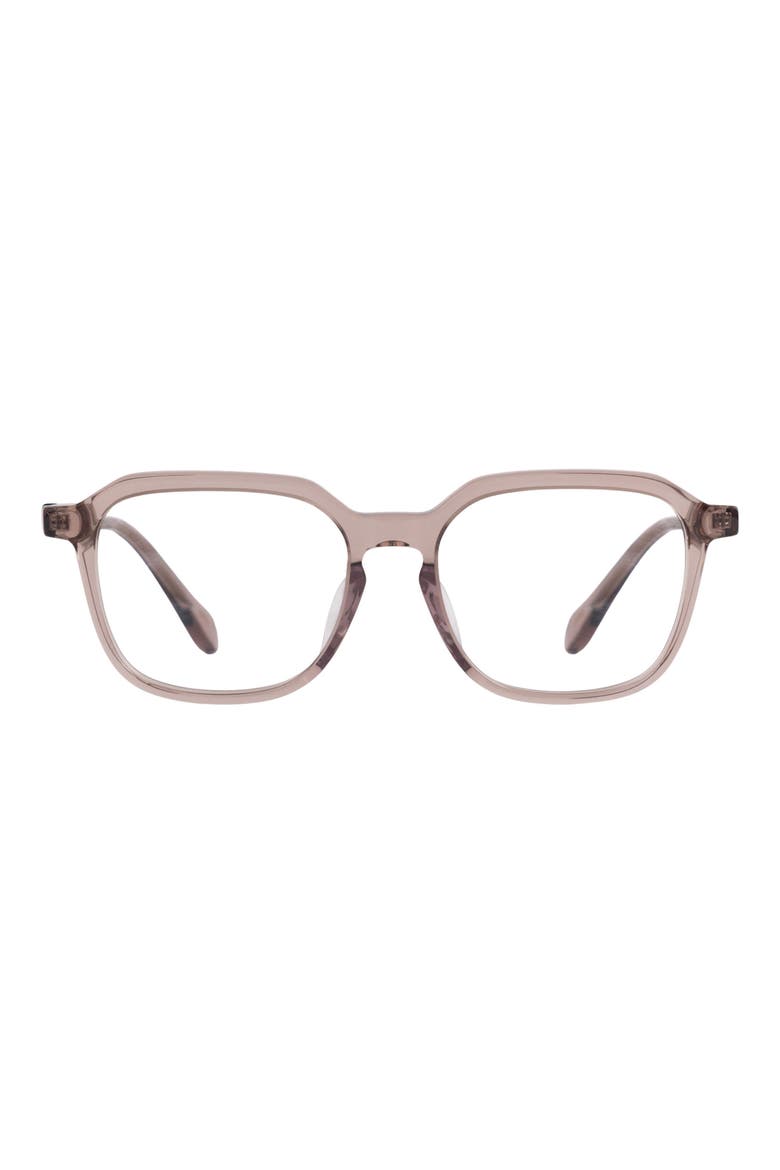 Hau Oli 53mm Low Bridge Square Optical Glasses, Main, color, SHELL / CLEAR LENSES
