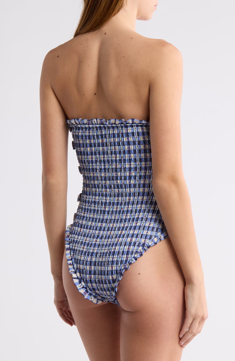 Damson Madder Betty Smocked One-Piece Swimsuit, Alternate, color, 