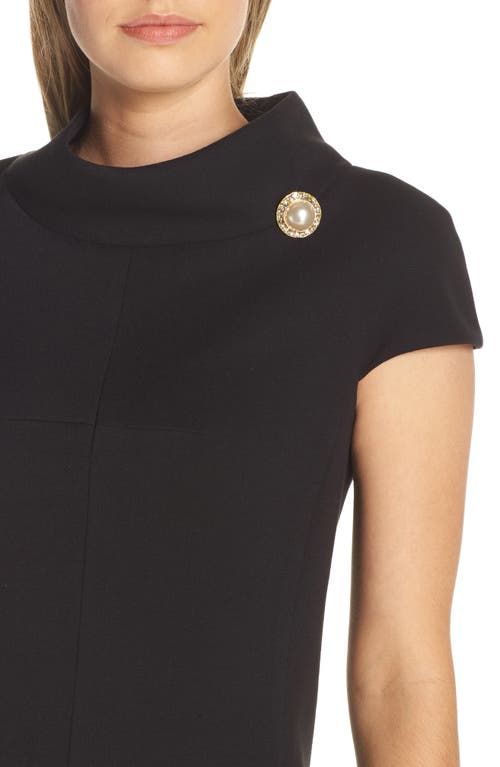 Harper Rose Stand Collar A-line Dress In Black
