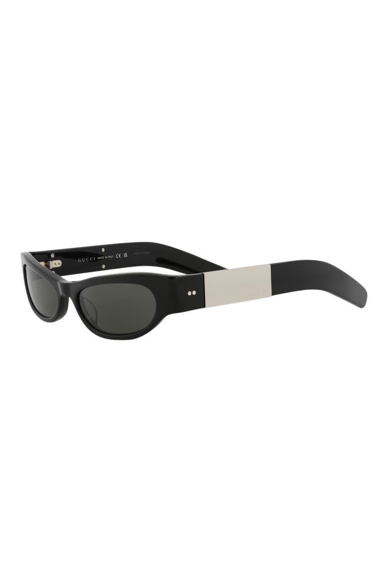 53mm Cat Eye Sunglasses, Alternate, color, BLACK BLACK GREY