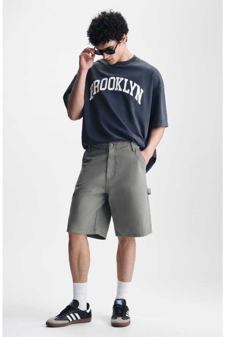 Williamsburg Relaxed Fit Cotton Canvas Carpenter Shorts, Alternate, color, BASIL GREEN COLORED