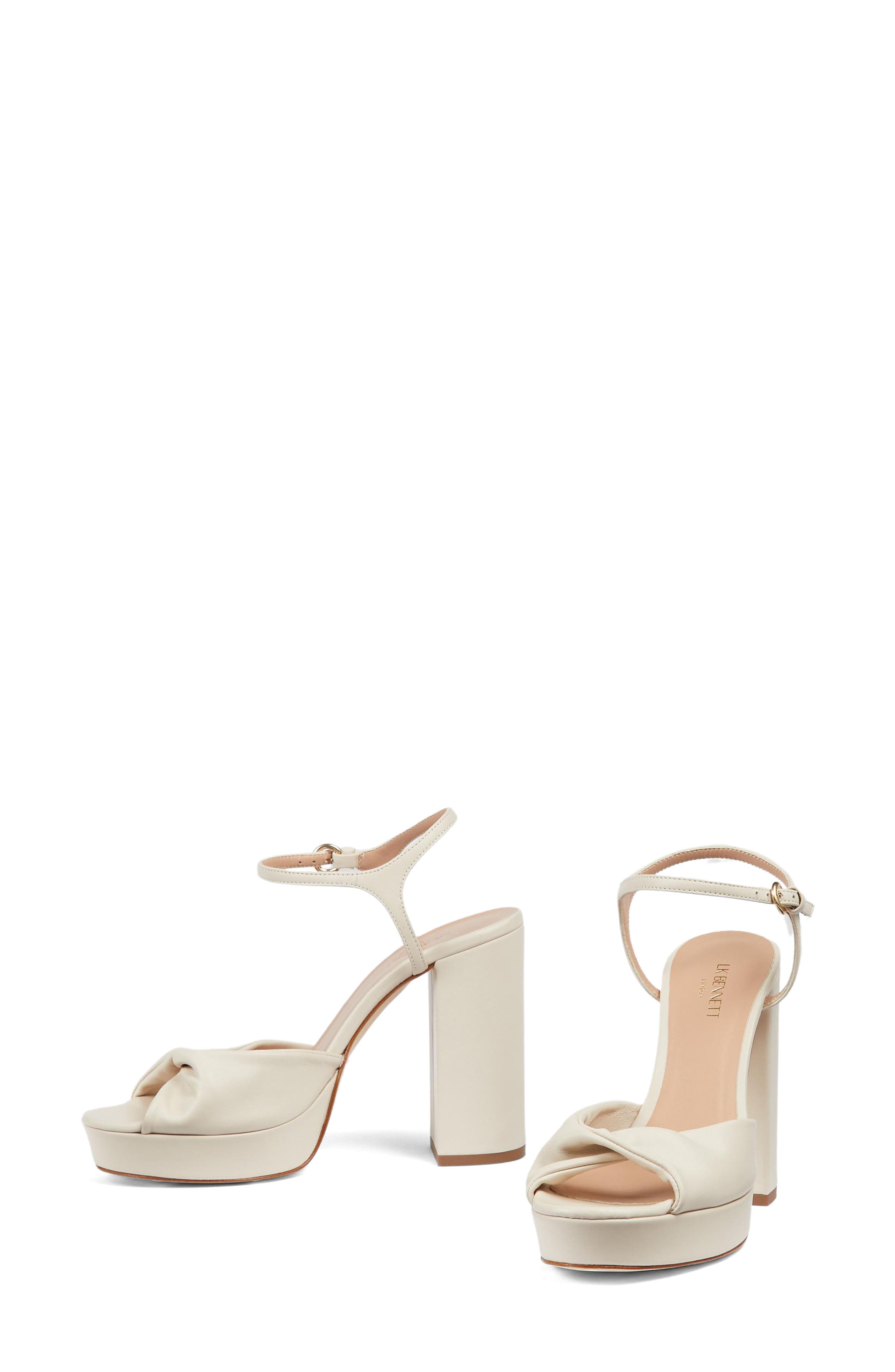 LK Bennett Rosa Platform Sandal, Alternate, color, Ecru