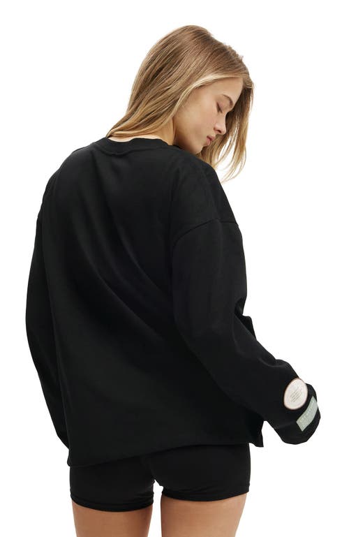 Cotton On Body Active Long Sleeve Graphic Crew In Black