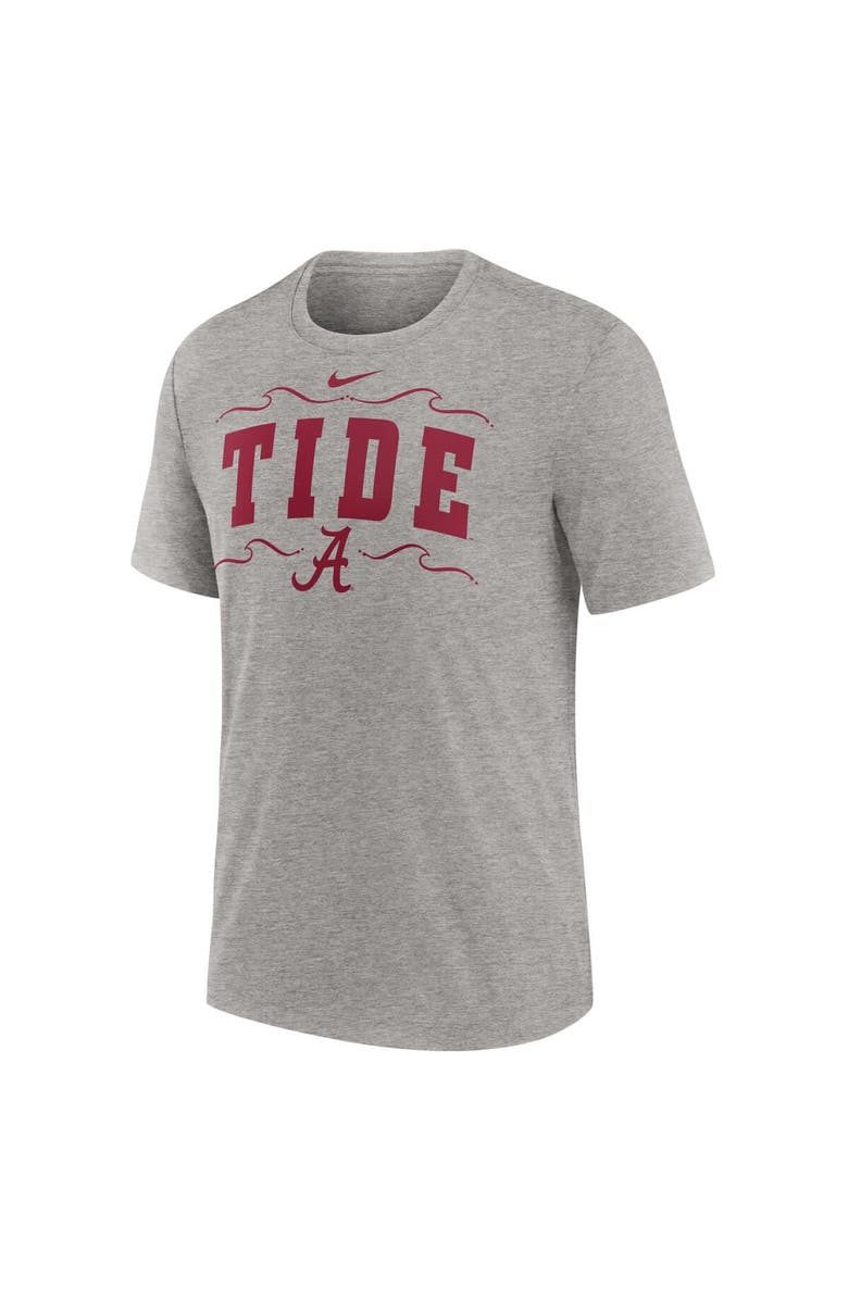 Nike Men's Nike Heather Gray Alabama Crimson Tide Campus Local Tri-Blend T-Shirt, Alternate, color, Heather Gray