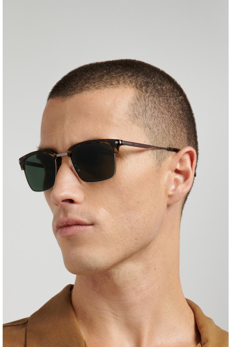 53mm Sunglasses, Alternate, color, HAVANA RUTHENIUM/ GREEN