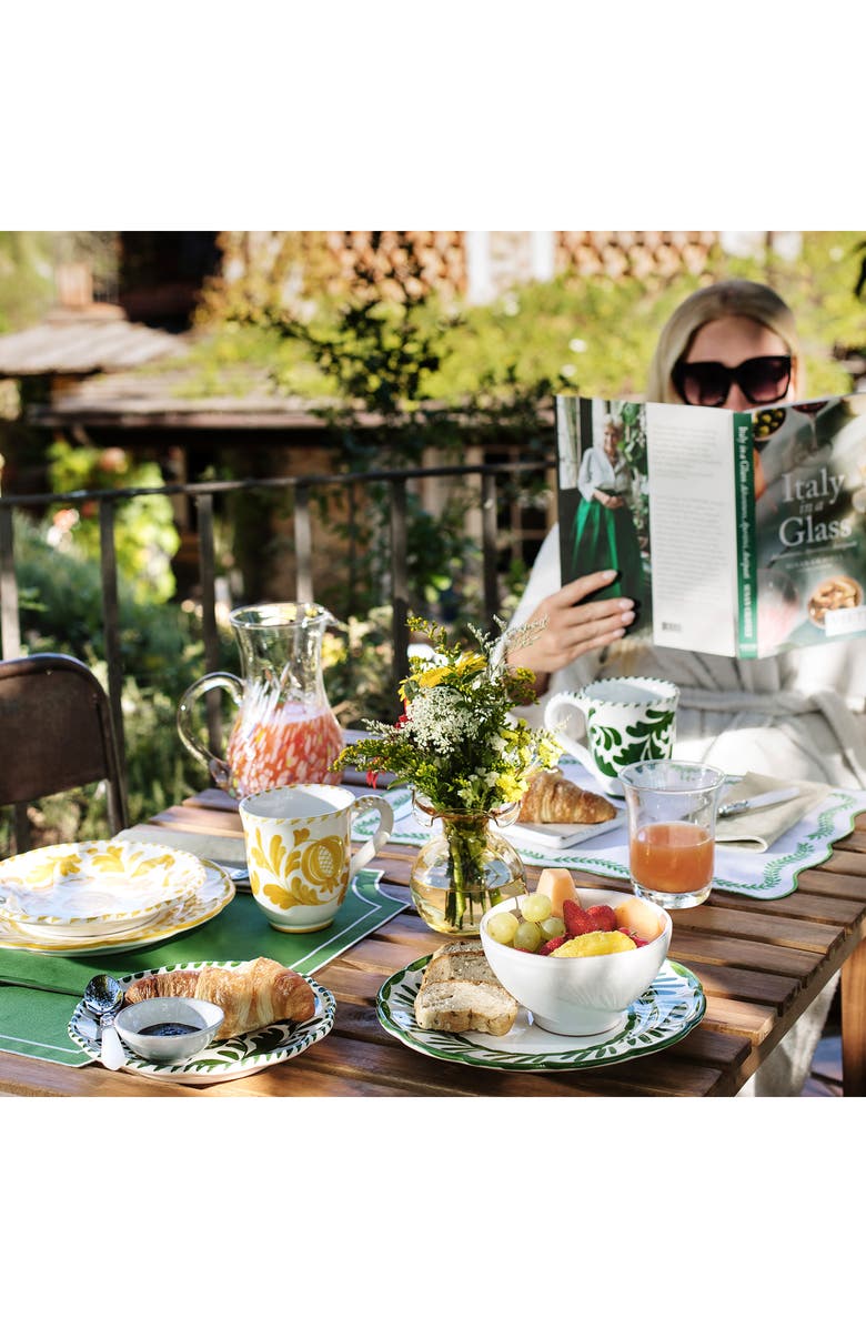 VIETRI Arezzo Green Dinner Plate, Alternate, color, Green