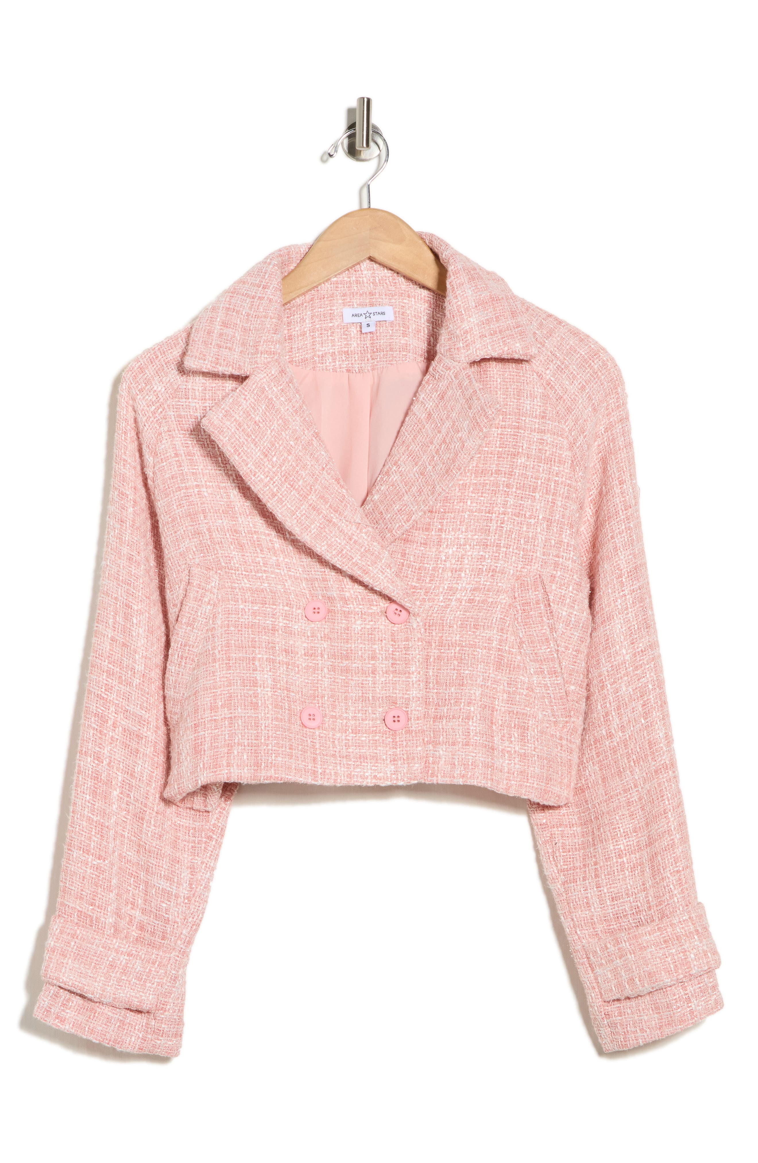AREA STARS Ursula Tweed Crop Jacket