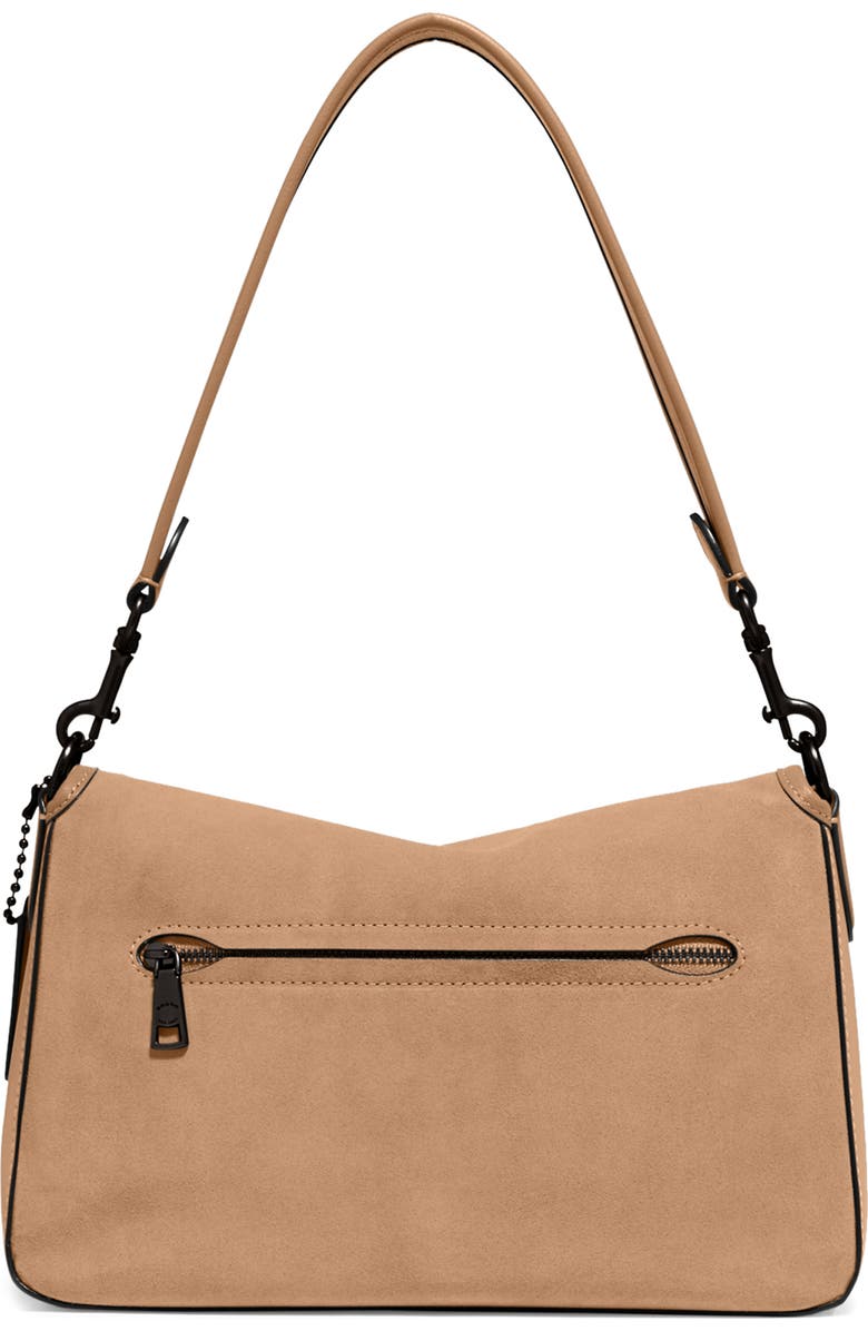 COACH Leather & Suede Shoulder Bag, Alternate, color,