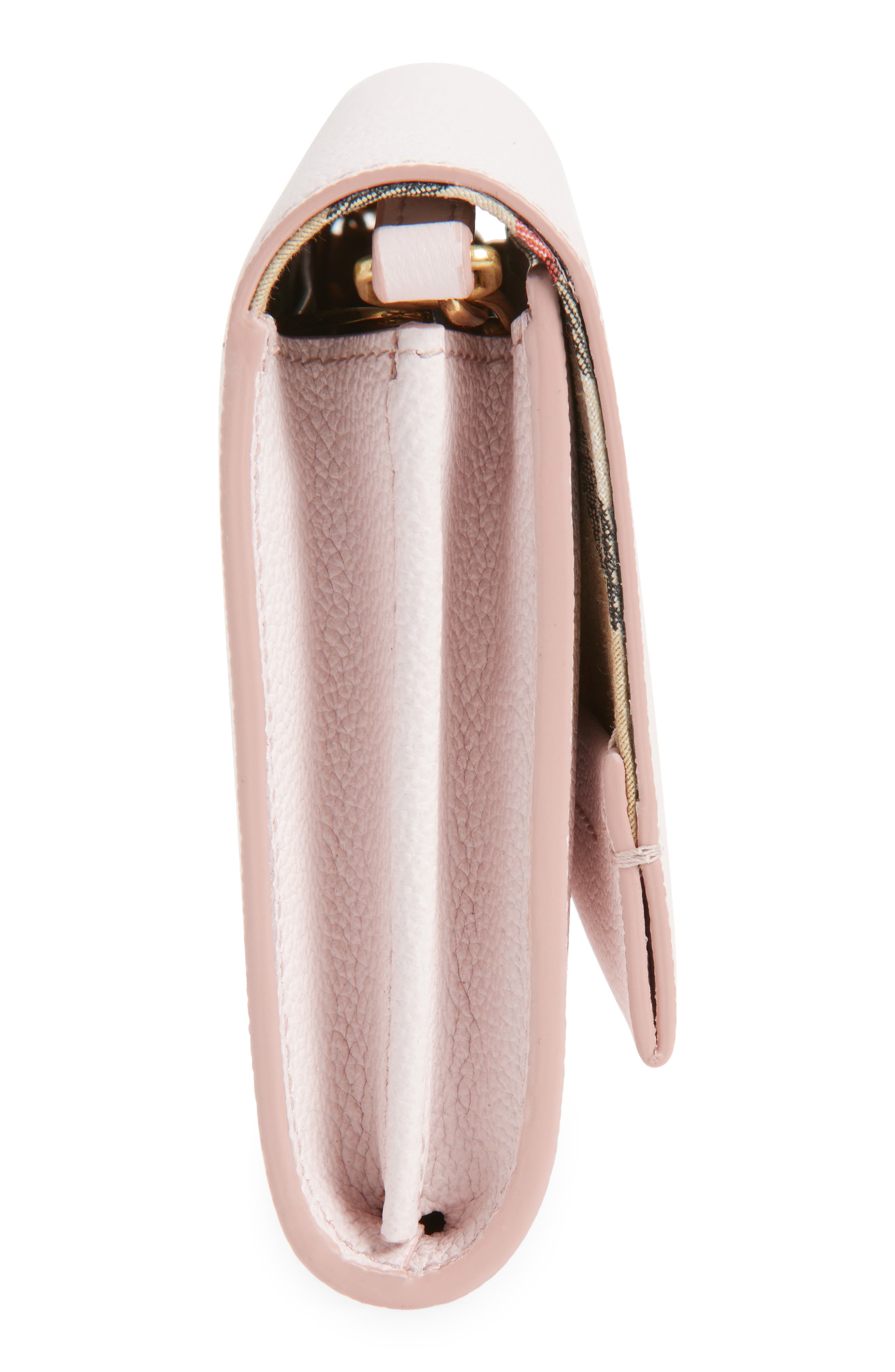 Cotswolds Leather Wallet on a Chain, Alternate, color, CAMEO PINK
