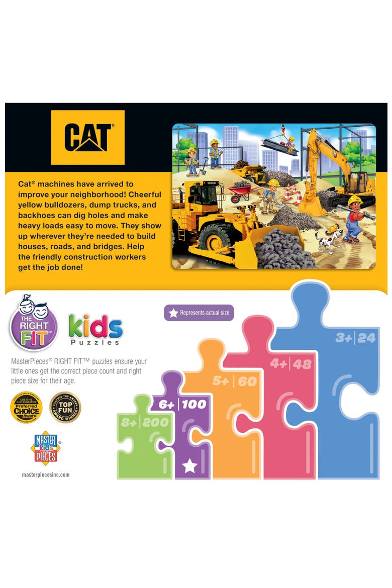 CAT Building Time 100 Piece Puzzle, Alternate, color, Multicolor