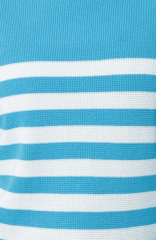 Cyrus Stripe Waffle Sweater In Blue