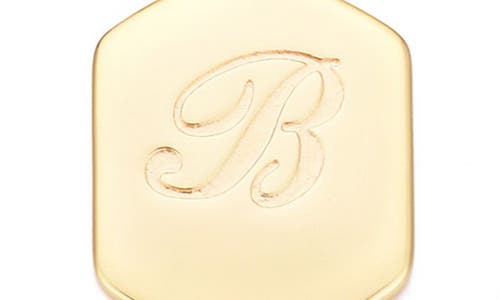 Adornia Monogram Initial Charm Chain Bracelet In Gold