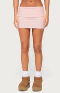 EDIKTED Cello Foldover Miniskirt
