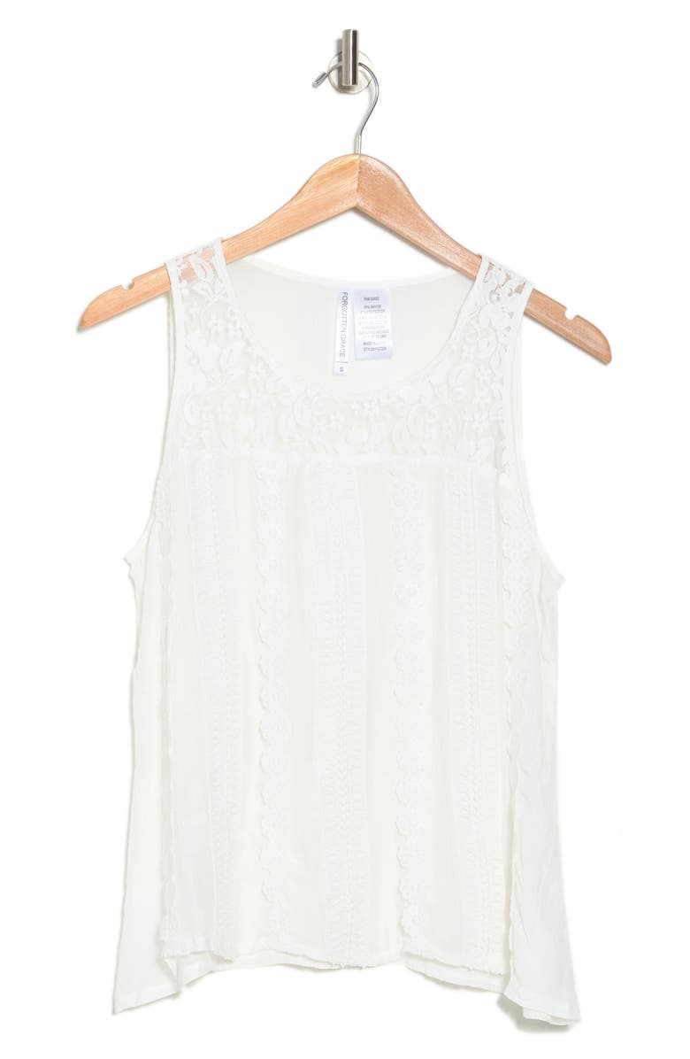 Forgotten Grace Mixed Media Crochet Lace Top, Alternate, color,
