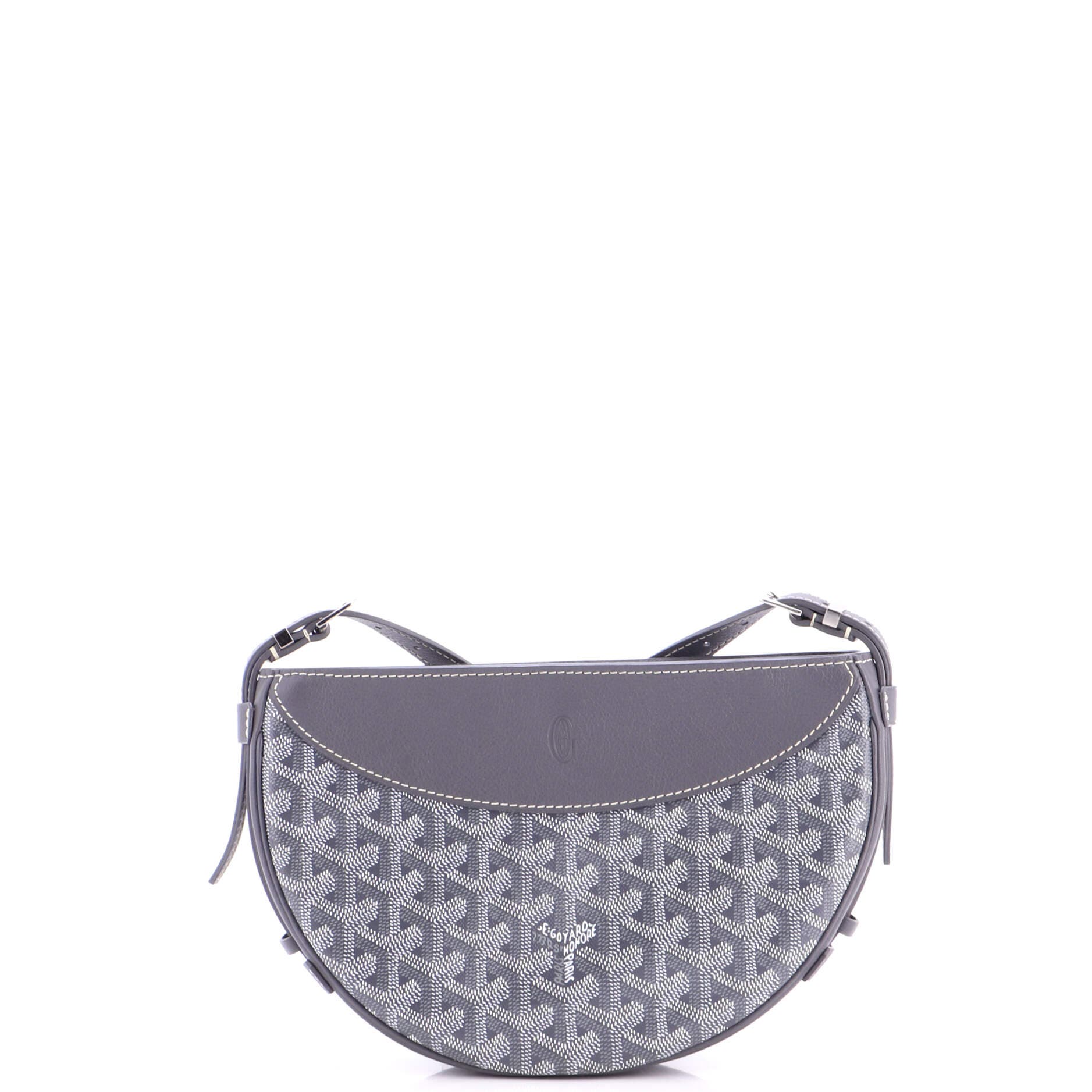 Pre-Owned Goyard Hirondelle Shoulder Bag Coated Canvas and Leather, Alternate, color, Gray