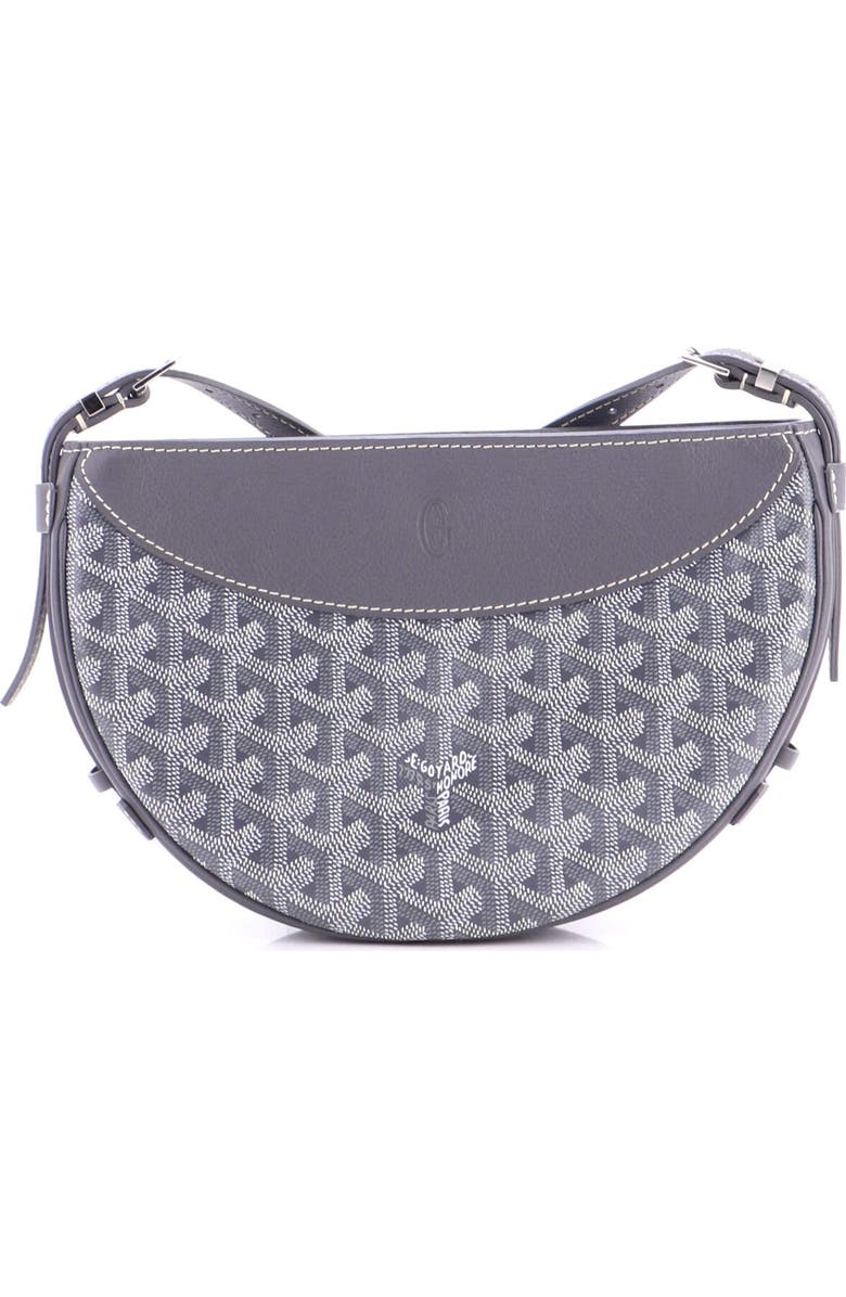 Pre-Owned Goyard Hirondelle Shoulder Bag Coated Canvas and Leather, Alternate, color, Gray