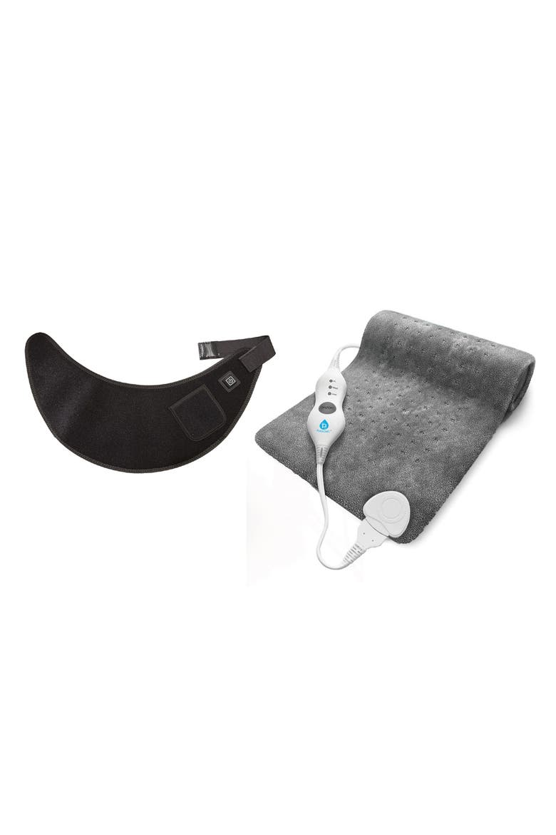 Red Light Neck Wrap & Full Body Heating Pad, Main, color, Black