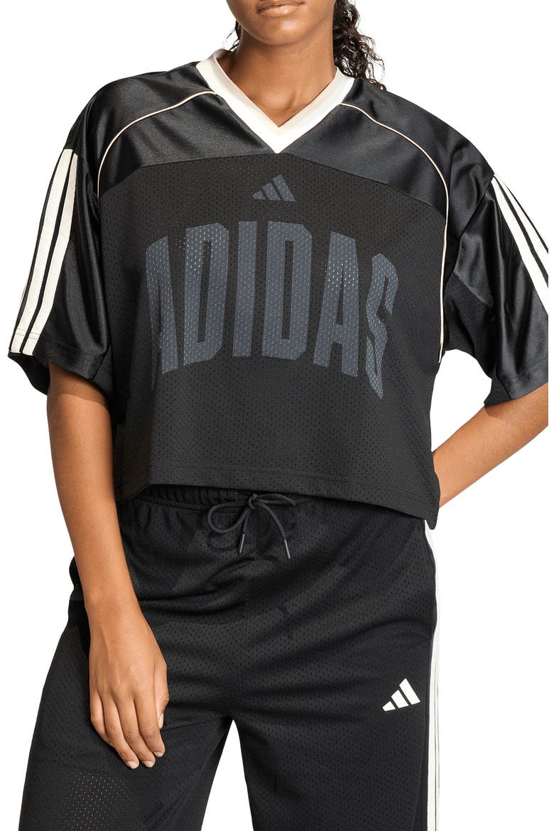 Stadium Mesh T-Shirt, Main, color, BLACK/CRYSTAL LINEN/OFF WHITE