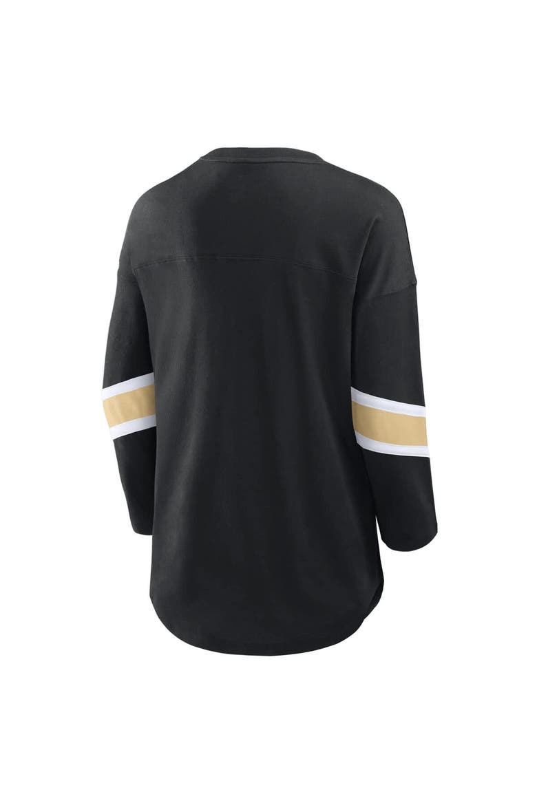 Women's Fanatics  Black New Orleans Saints Redzone 3/4-Sleeve T-Shirt, Alternate, color, Black
