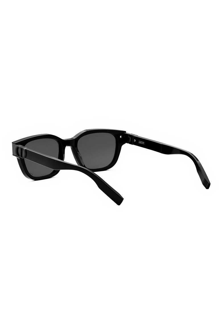CD Icon S1I 54mm Geometric Sunglasses, Alternate, color, SHINY BLACK / SMOKE