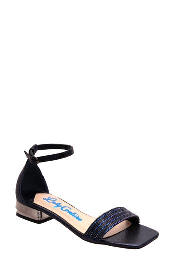 Lady Couture Doris Ankle Strap Sandal In Black