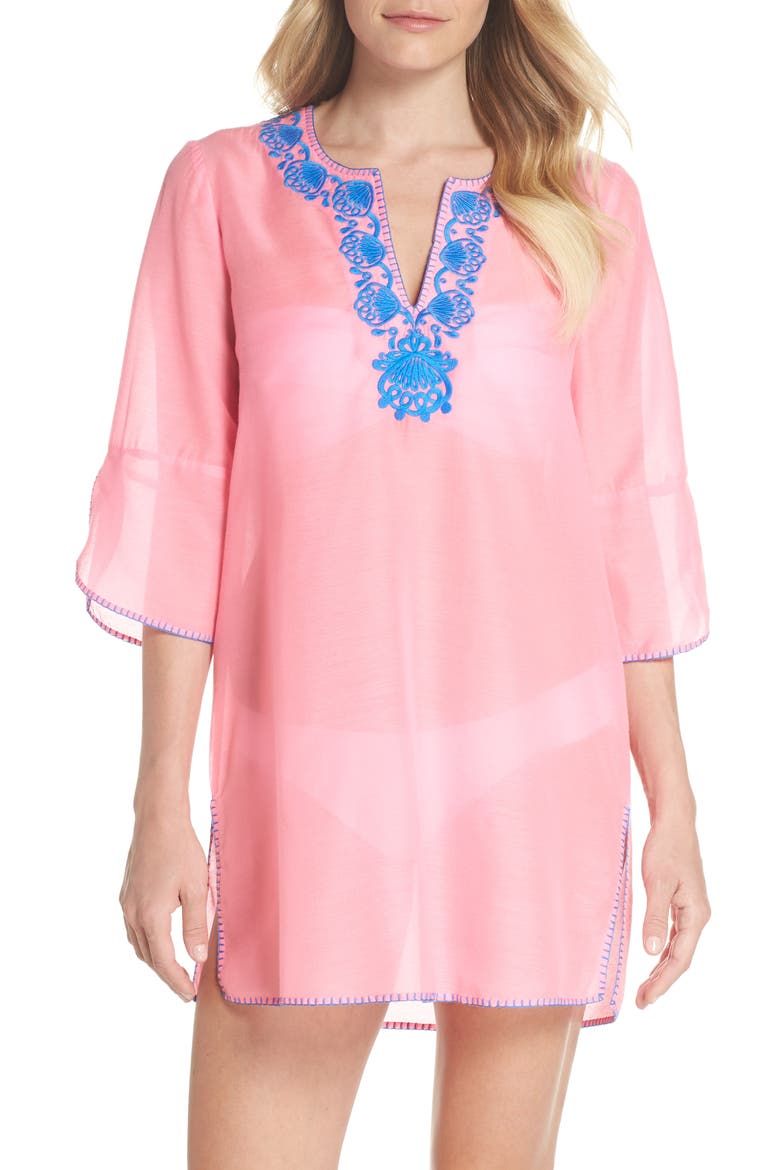 Piet Cover-Up, Alternate, color, PINK SUNSET