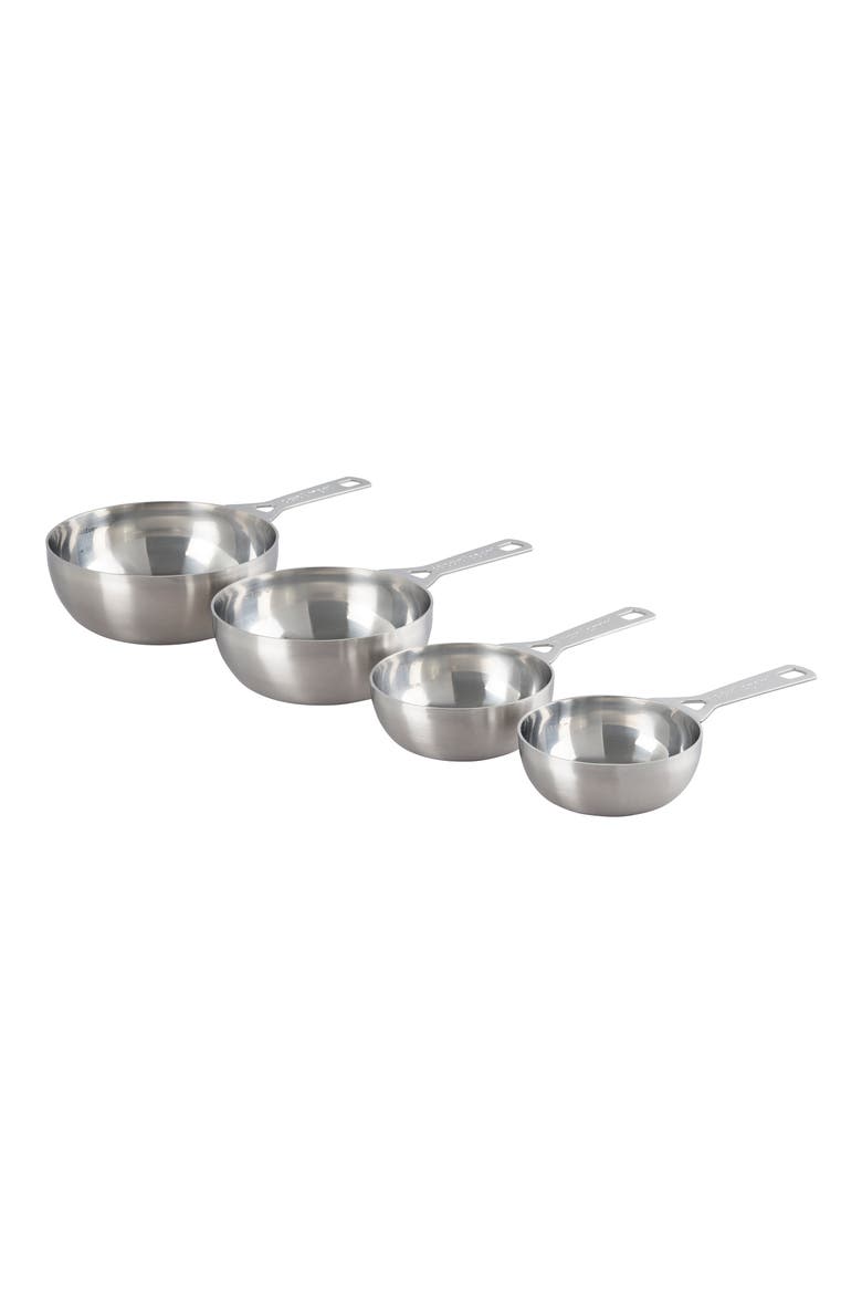Set of 4 Batch Baking Measuring Cups, Alternate, color, SILVER
