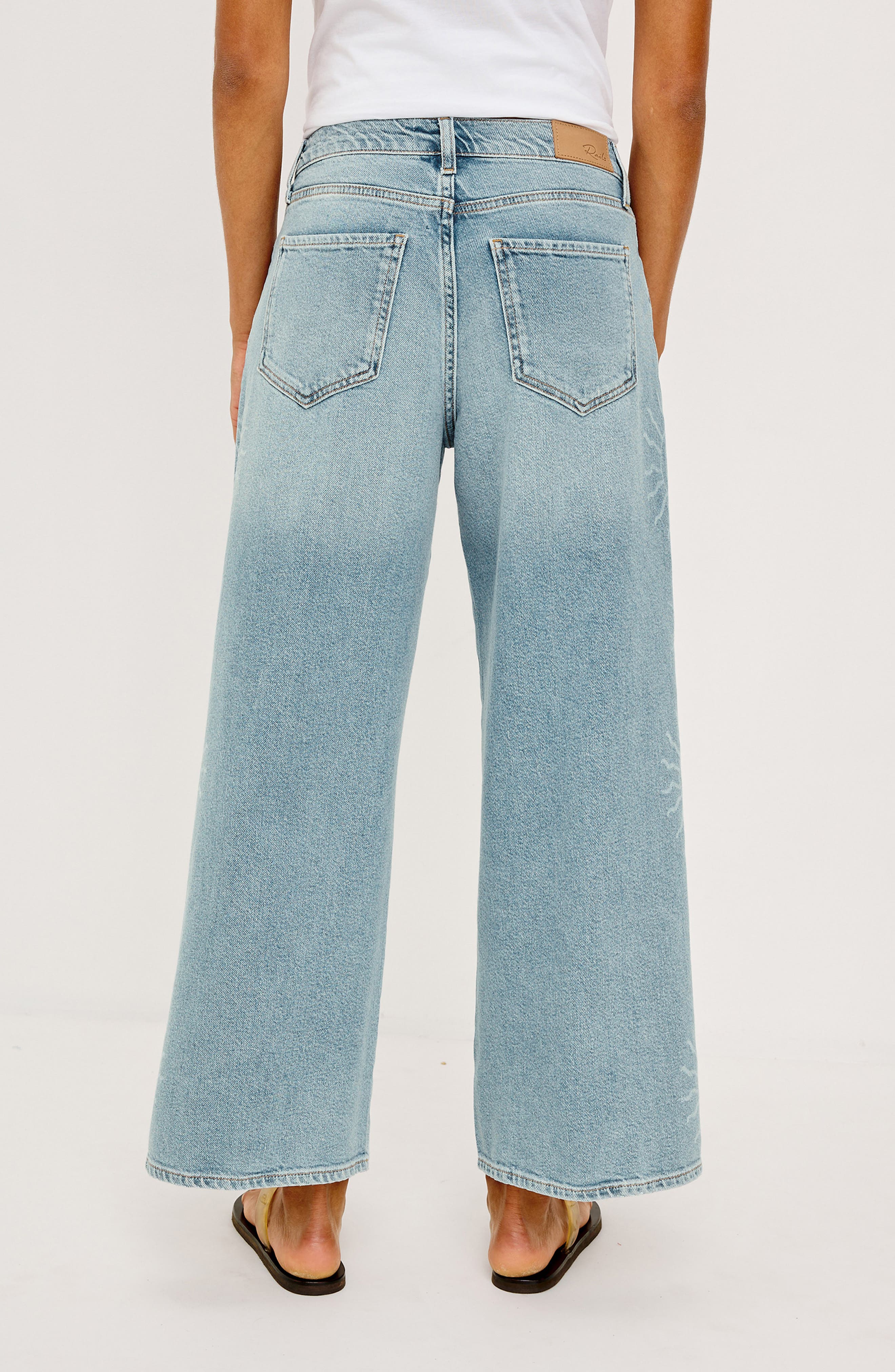 Angeleno Drawstring Crop Wide Leg Jeans - image 2