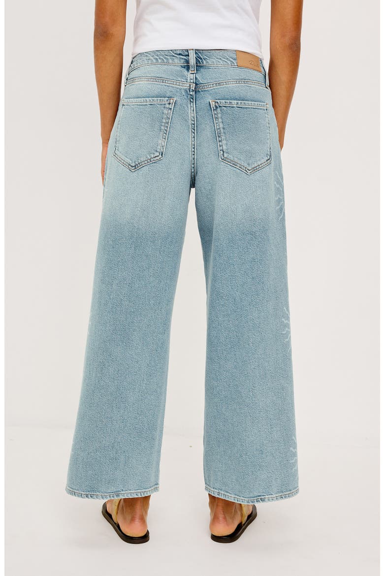 Angeleno Drawstring Crop Wide Leg Jeans, Alternate, color, SOLEIL LASER