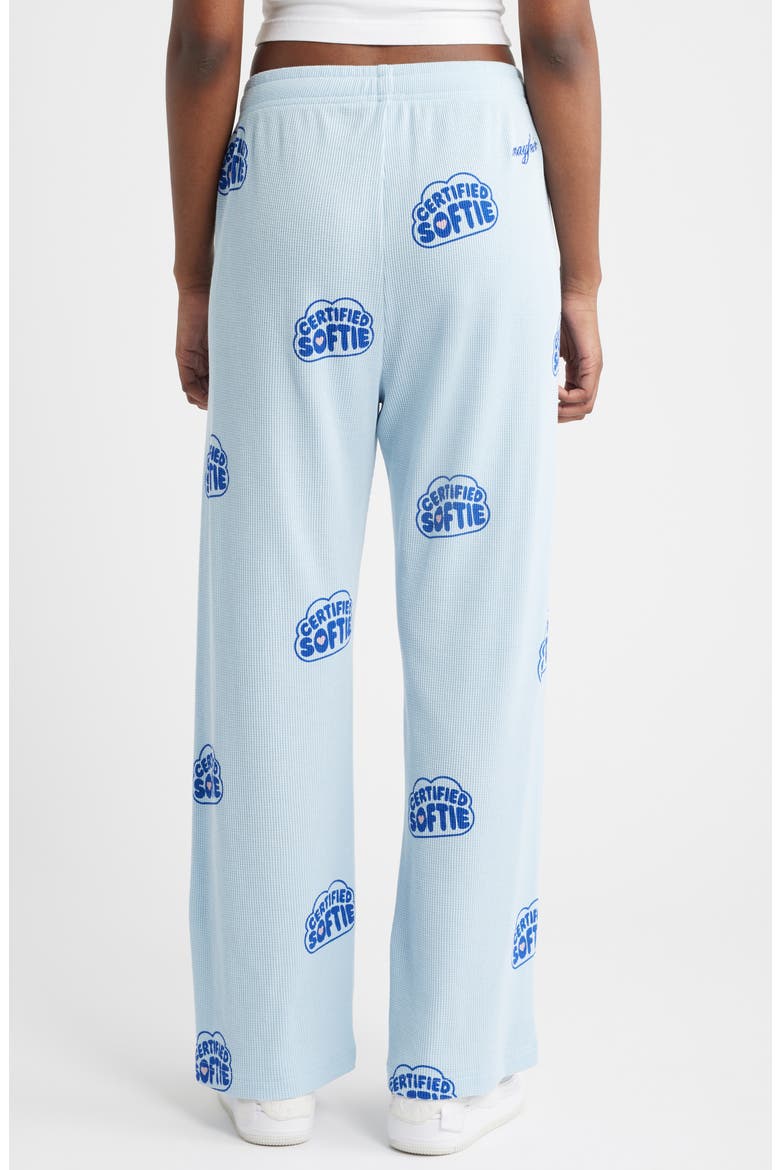 Certified Softie Waffle Knit Fleece Graphic Sweatpants, Alternate, color, BLUE