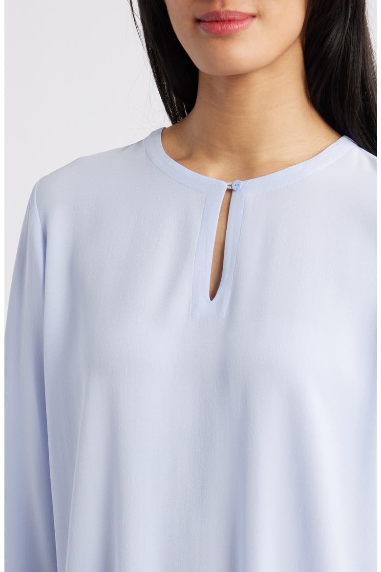 Bracelet Sleeve Silk Tunic, Alternate, color, BELLFLOWER