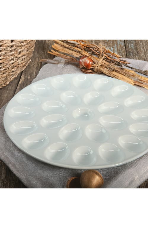Bia Cordon Bleu Set Of 2 Round Egg Plates In White