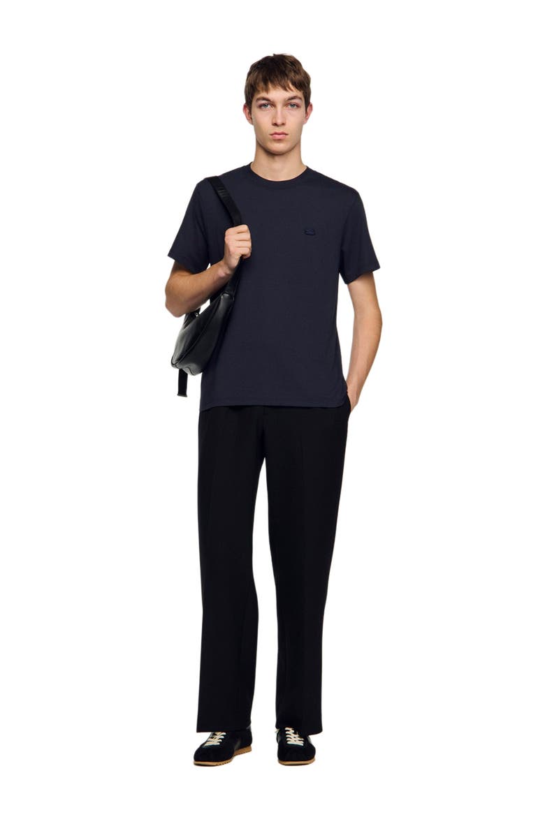 T-shirt with double S patch, Alternate, color, Navy blue