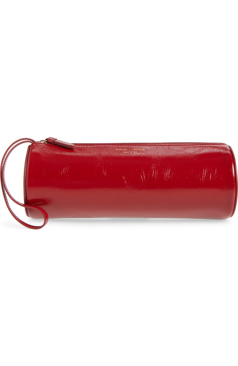 Proenza Schouler Silo Shiny Round Clutch, Main, color, Red