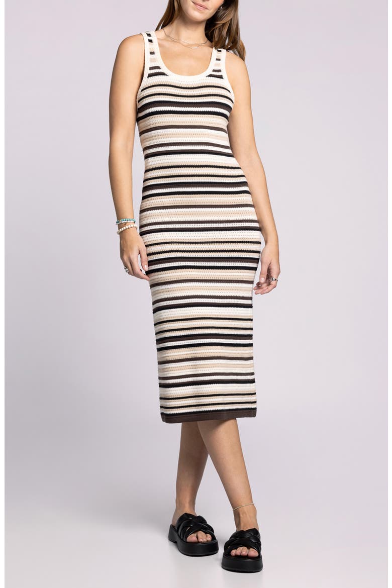Yanell Sleeveless Knit Midi Dress, Main, color, BLACK MULTI