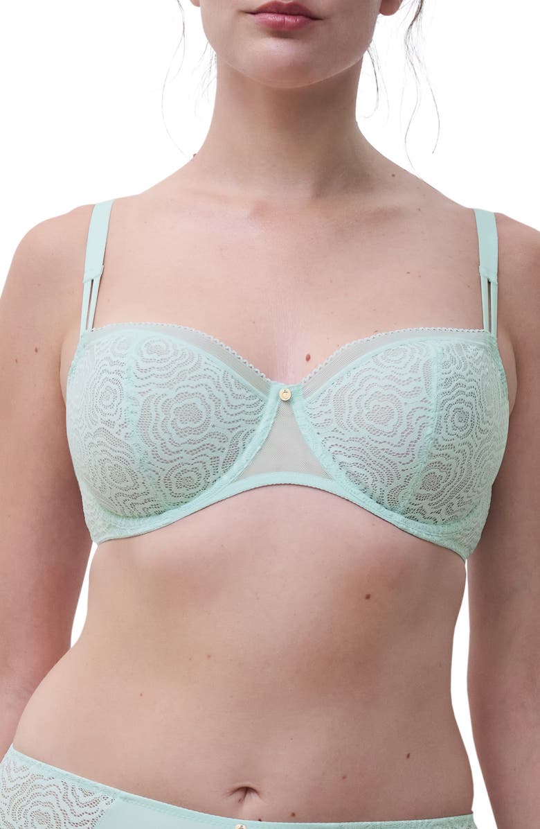 Chantelle Lingerie C Jolie Underwire Demi Bra, Main, color, Peppermint