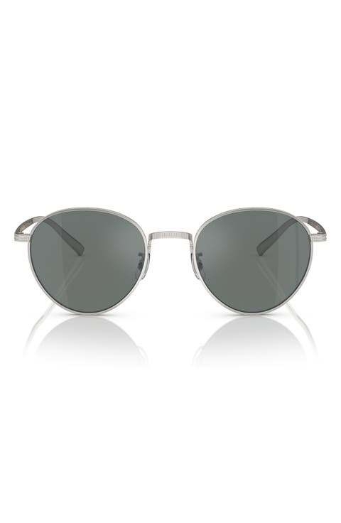 Rhydian 49mm Round Sunglasses