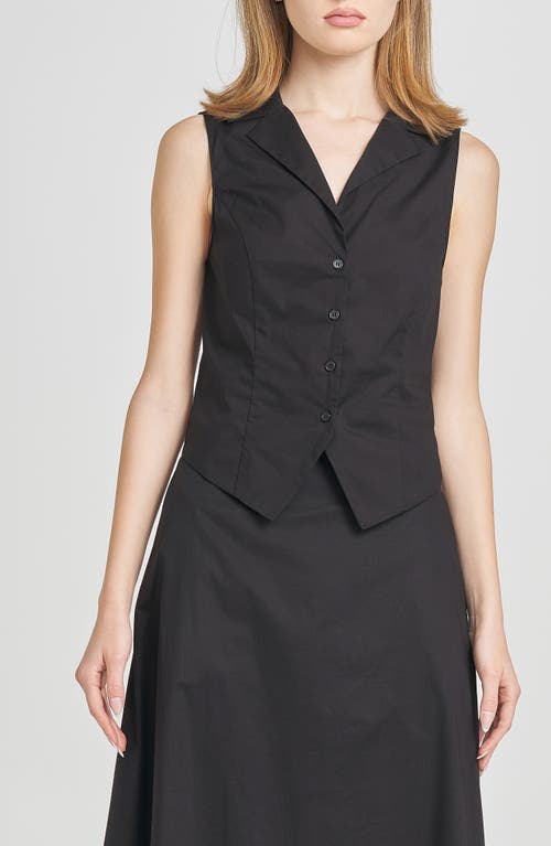 WAYF WAYF LILLY SLEEVELESS BUTTON-UP TOP 
